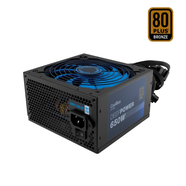 [DG-PWS650-85B] Coolbox DeepPower Fuente de Alimentacion 80 Plus Bronze 650W ATX - PFC Activo - Modo Silencioso - Ve