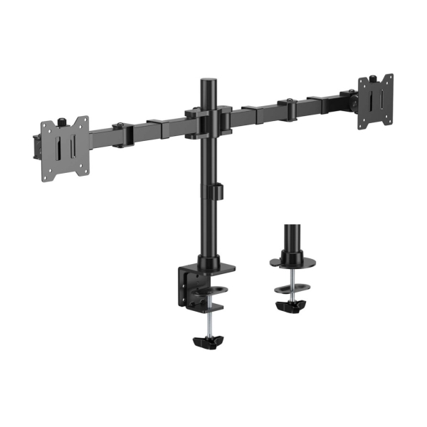 Aisens Soporte de Mesa Eco Giratorio e Inclinable para Monitor/TV 20Kg (3 Pivotes - 2 Brazos) de 17-