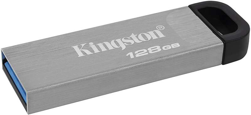 Kingston DataTraveler Kyson Memoria USB 128GB - 3.2 Gen 1 - 200 MB/s en Lectura - Diseño Metalico -