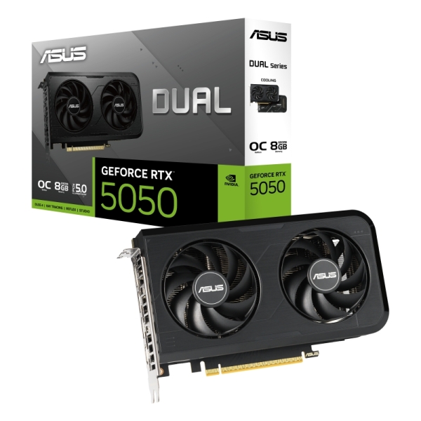 [DUAL-RTX5050-O8G] Asus GeForce DUAL RTX 5050 OC Edition Tarjeta Grafica 8GB GDDR6