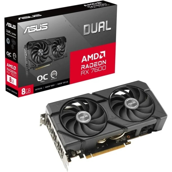 [DUAL-RX7600-O8G-EVO] Asus Dual Radeon RX 7600 EVO OC Edition Tarjeta Grafica 8GB GDDR6