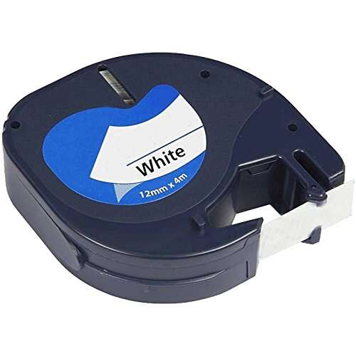 [DYR-91201] Dymo LetraTag S0721610/S0721660 Cinta de Etiquetas Generica para Rotuladora - Texto negro sobre fond
