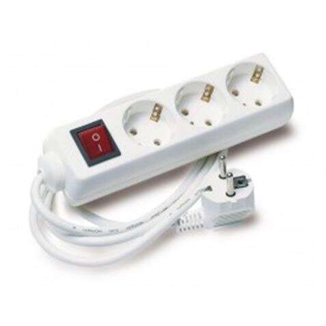 [EB0143] Elbat Regleta Alimentacion - 3x Schukos - Interruptor On/Off - Cable de 1.50m