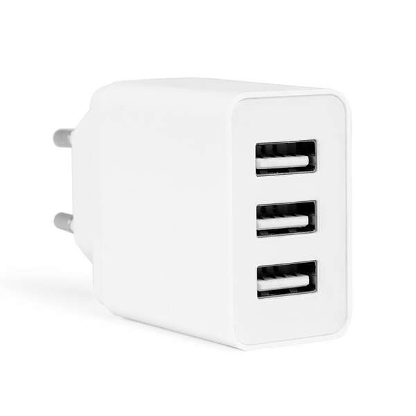 Orbegozo EN 1100 Cargador USB Multiple - Carga hasta 3 Dispositivos Simultaneamente - Proteccion con