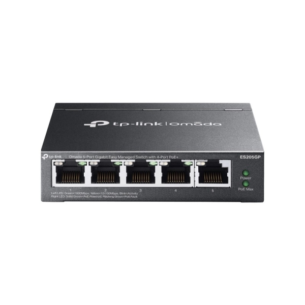 [ES205GP] TP-Link Omada Switch Gestionado de 5 Puertos RJ45 Gigabit Ethernet PoE