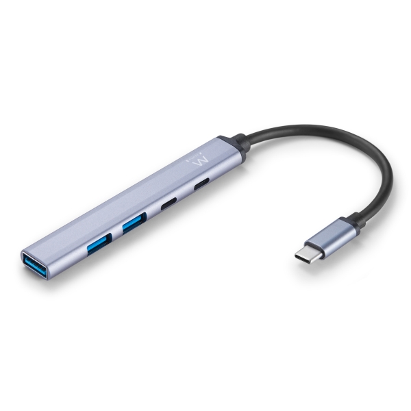 [EW1149] Ewent EW1149 Hub 5 Puertos - 1x USB-A 3.2 Gen1, 2x USB 2.0, 1x USB-C, 1x USB-C PD - Cable 15cm - Col