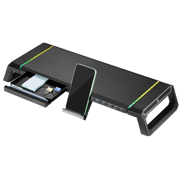 [EW1268] Ewent EW1268 Elevador para Monitor RGB Extensible - Plegable con cajon y soporte para smartphone - H
