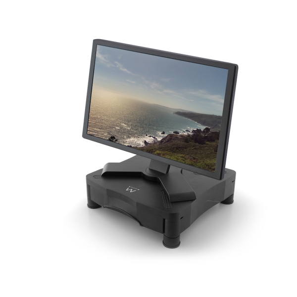[EW1280] Ewent Elevador para Monitor - Cajon Almacenaje - Color Negro