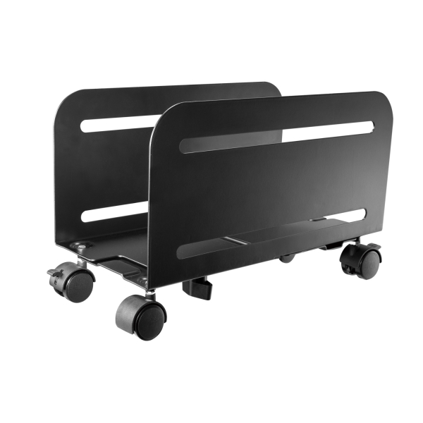 [EW1291] Ewent Soporte Movil para Ordenador - Ajustable - Peso Maximo 10kg - Ruedas Bloqueables - Color Negro