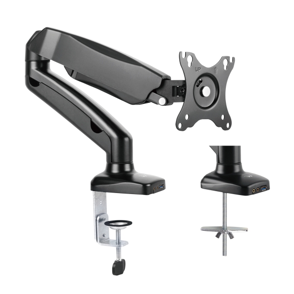 [EW1515] Ewent Soporte de Mesa con Brazo Articulado para Monitor hasta 34" - Resorte de Gas - Giratorio e Inc