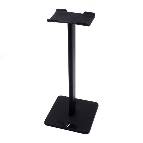Ewent Soporte de Sobremesa Universal para Auriculares - Aluminio - Estable y Seguro - 95x95x220mm - Base Antideslizante - Color Negro