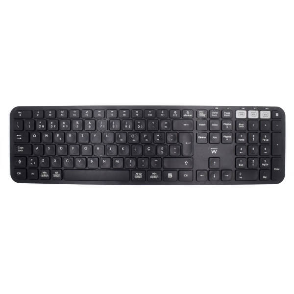 Ewent Teclado Inalambrico - Modo Ahorro de Energia - Disposicion Portuguesa QWERTY PT - Receptor USB
