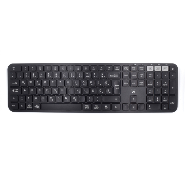 Ewent Teclado Inalambrico - Modo Ahorro de Energia - Disposicion Eslovena QWERTZ SI - 1x Bateria AAA