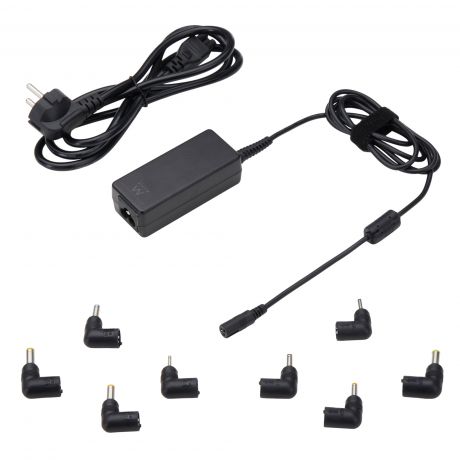 Ewent Cargador Universal para Portatil de 45W - 8 Clavijas Intercambiables - Automatico - Gestion In