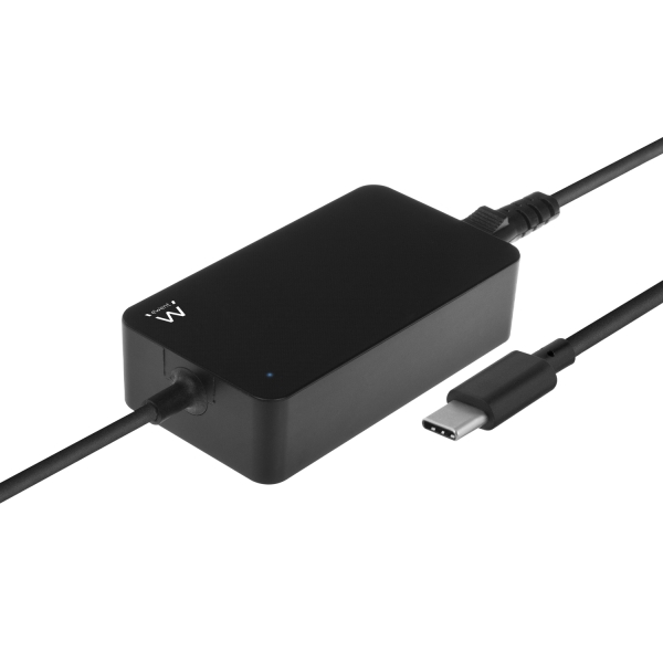 Ewent Cargador Universal para Portatil de 45W con USB-C - Power Delivery - Longitud de Cable Total d
