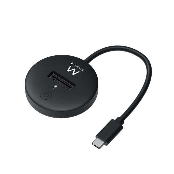 [EW7013] Ewent Estacion de Docking para SSD M.2 NVME - Soporte UASP y TRIM - Cable de 50cm - Color Negro