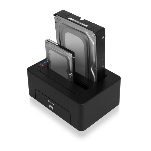 [EW7014] Ewent Estacion de Docking de Doble Bahia - HDD/SSD SATA de 2.5/3.5" - USB 3.2 Gen1 - Funcion de Clon