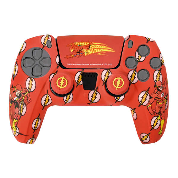 FR-TEC Set de Silicona y Grips de Flash para Dualsense - Funda Lisa y Aterciopelada - Agarre Mejorad