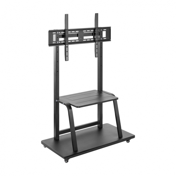 Aisens Eco Soporte de Suelo con Ruedas y Bandeja para DVD - Acero de Alta Resistencia - Pintura Elec