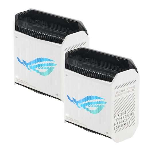 [GT6 (W-2-PK)] Asus ROG Rapture GT6 Pack 2 Unidades Router WiFi Mesh AX10000 Tri-Banda MU-MIMO - Color Blanco