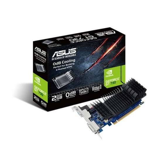 [GT730-SL-2GD5-BRK] Asus GeForce GT 730 Tarjeta Grafica 2GB GDDR5 Perfil Bajo