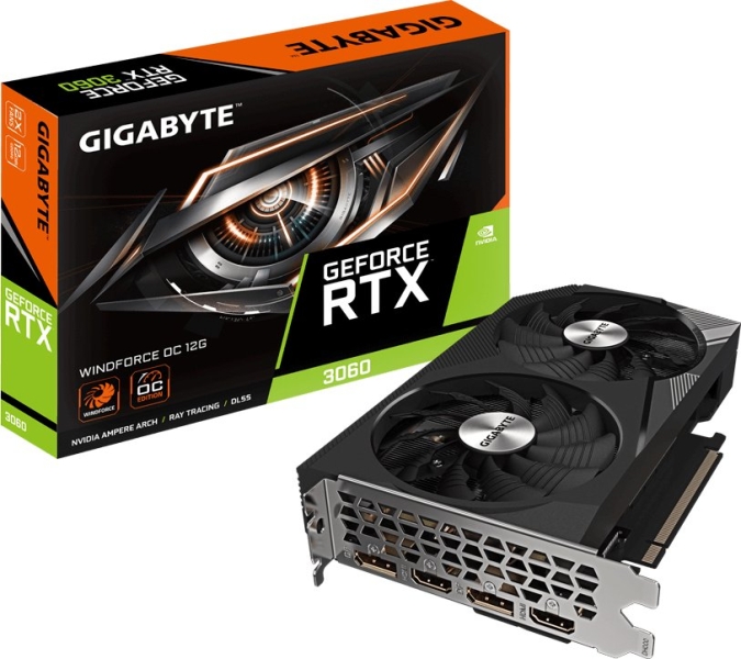 [GV-N3060WF2OC-12GD] Gigabyte GeForce RTX 3060 Terjeta Grafica WINDFORCE OC 12GB GDDR6