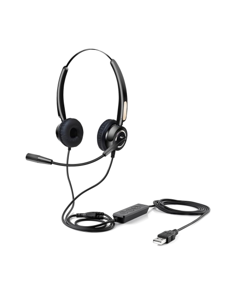 Urban Factory Movee Auriculares Supraaurales de Diadema - Mando a Distancia - Conexion USB-A Plug &