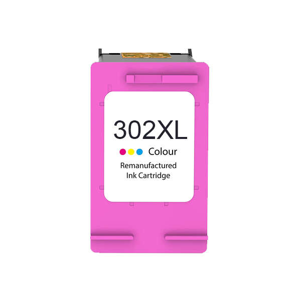 Remanufacturado HP 302XL Color Cartucho de Tinta - Muestra Nivel de Tinta - Reemplaza F6U67AE/F6U65A