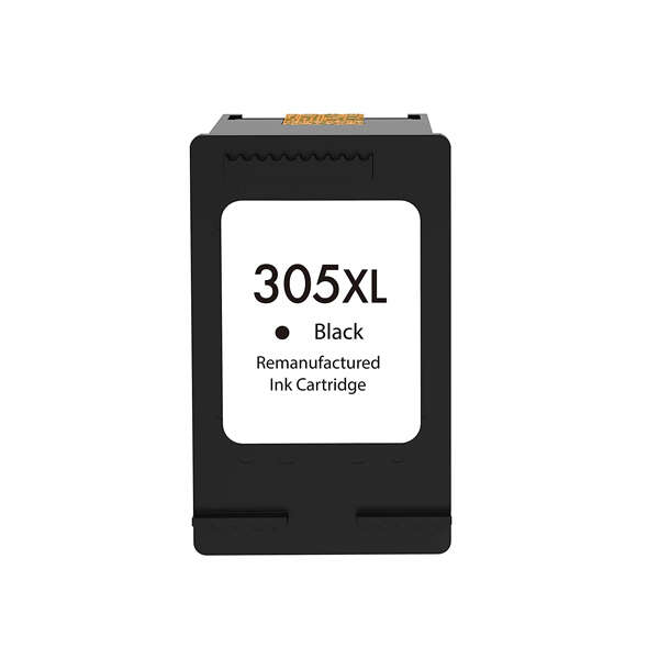 Remanufacturado HP 305XL Negro Cartucho de Tinta - Muestra Nivel de Tinta - Reemplaza 3YM62AE/3YM61A