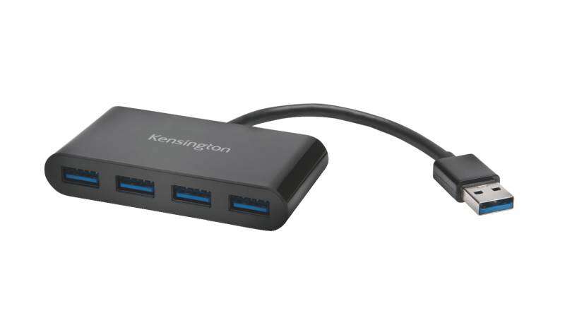 [K39121EU] Kensington Hub 4 Puertos USB 3.0 - Amplia Productividad - Negro