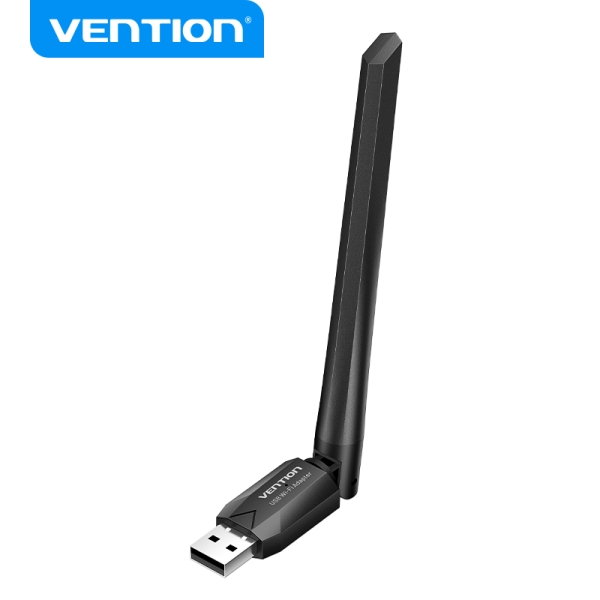 Vention KDUB0 Adaptador USB Wi-Fi AC650 - Dual Band - Antena 6dBi - Conexion Rapida y Estable - Faci