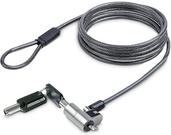 L-Link Cable de Seguridad Nano con Cerradura - Acero Revestido en Vinilo - Compatible con Ranura Nan