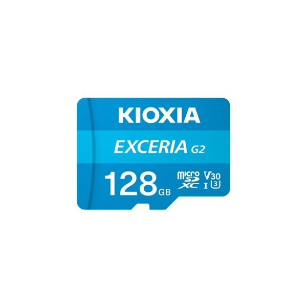 [LMEX2L128GG2] Kioxia Exceria G2 Tarjeta Micro SDXC 128GB UHS-III A1 V30 Clase 10 con Adaptador