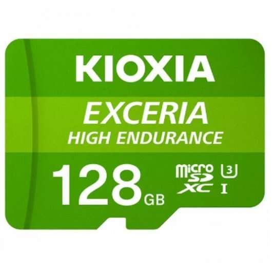 [LMHE1G128G] Kioxia Exceria High Endurance Tarjeta Micro SDXC 128GB UHS-I V30 Clase 10 con Adaptador