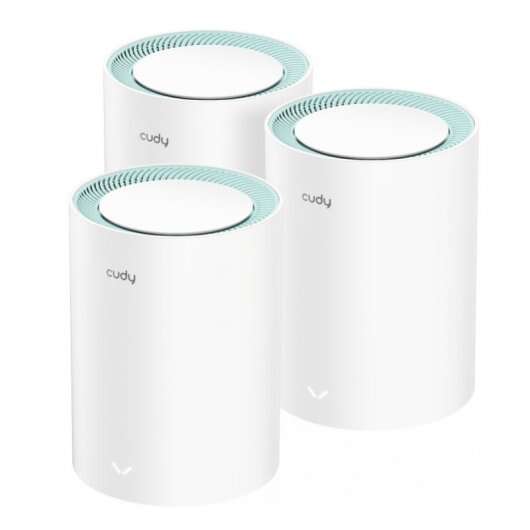 [M1300(3-Pack)] Cudy M1300 Pack de 3 Sistemas WiFi Mesh AC1200 Dual Band - 867Mbps en 5GHz, 300Mbps en 2,4GHz - 1x P