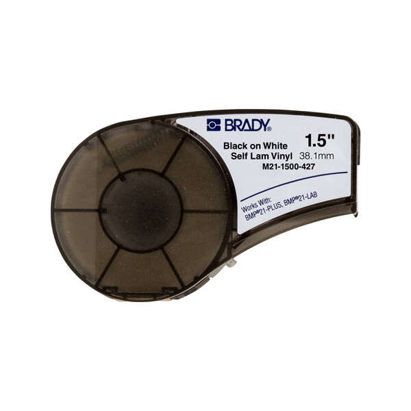 [M21-1500-427] Brady M21-1500-427 Cinta de Etiquetas Original de Vinilo envolventes y autolaminables - Texto negro