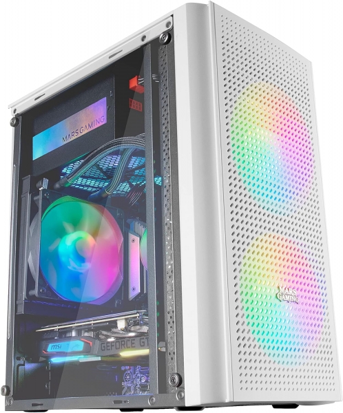 Mars Gaming MC300 Caja Gaming Compacta - Ventana Cristal Templado - Triple Ventilacion - Soporte Ref