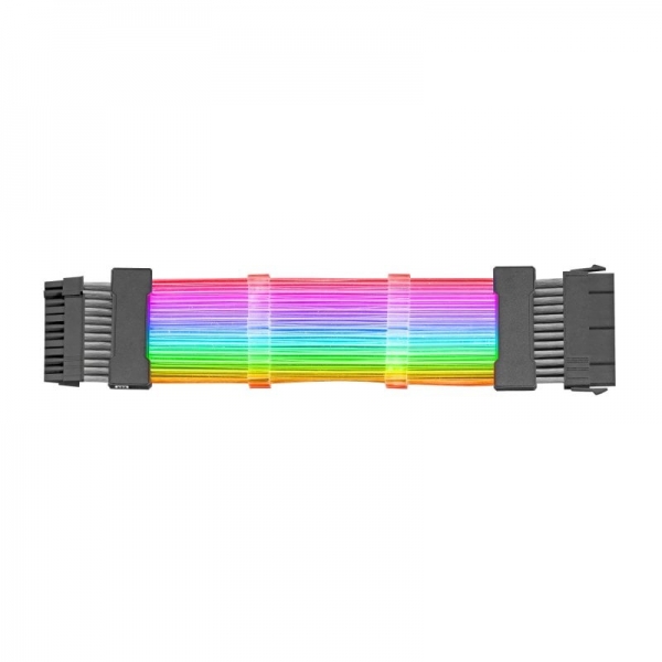 [MCA24] Mars Gaming MCA MCA-24 Extensor de Cable ARGB - 16 LEDs Personalizables - Fibra Optica Ultra Densa -