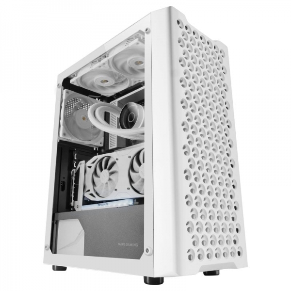 Mars Gaming MC-iPRO Semitorre Profesional - Cristal Templado - Rejilla 3D - Soporte ATX - Refrigerac