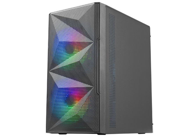 Mars Gaming Caja Gaming Compacta MC-ME - Diseño Innovador - Ventiladores FRGB 120mm - Ventana Latera