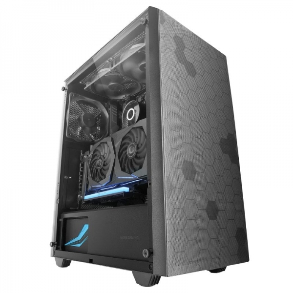 Mars Gaming MC-Q3 Semitorre Profesional - Cristal Templado - Doble Rejilla Magnetica - Ventilador FD