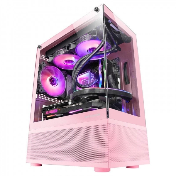 Mars Gaming MC-SE Minitorre Gaming - Doble Cristal Continuo - AirTech Mesh - Doble Camara - Filtro M