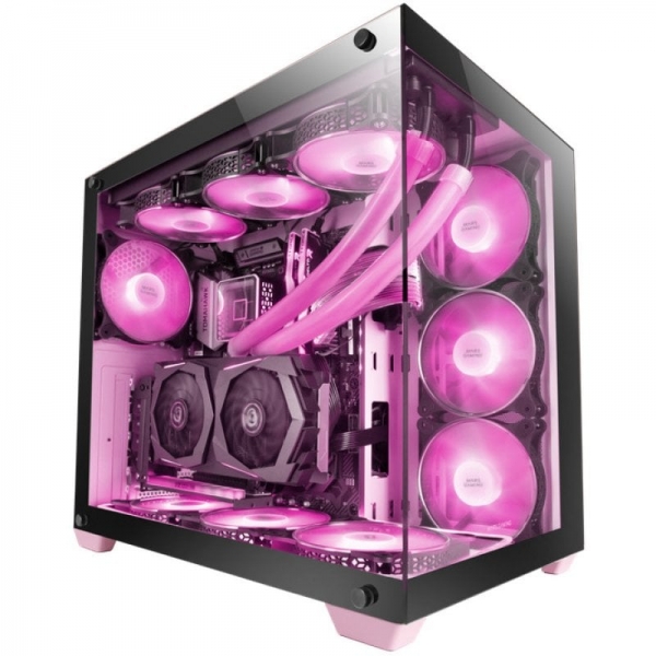 Mars Gaming MCV4 Torre Gaming Custom Premium - Cristal Templado Sin Marco - Estructura Modular Doble