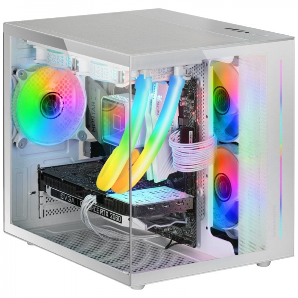 Mars Gaming MC-VIEW Minitorre Gaming Custom Premium - Cristal Templado - Estructura Modular - Soport