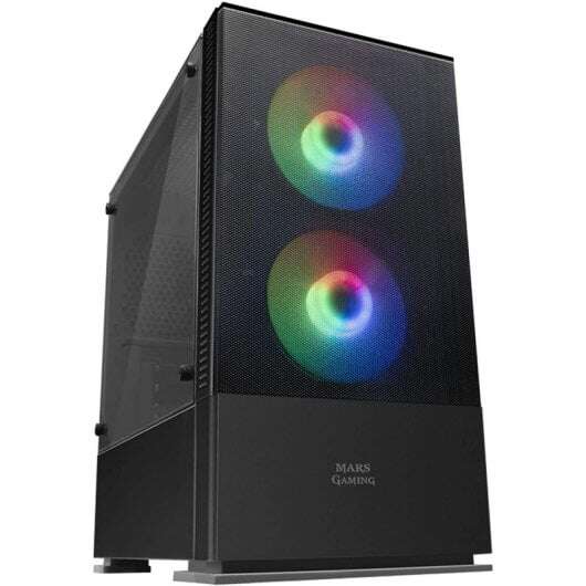 Mars Gaming MCZ Caja Minitorre Micro ATX, Mini-ITX - Panel Lateral Acrilico - Iluminacion RGB - Tama