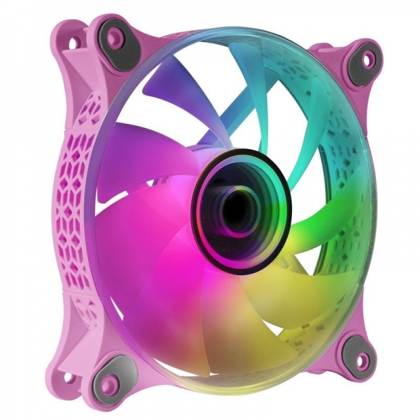 Mars Gaming MF-3D Ventilador ARGB - Efecto Espejo Infinito 3D - Iluminacion 360° - Compatible con As