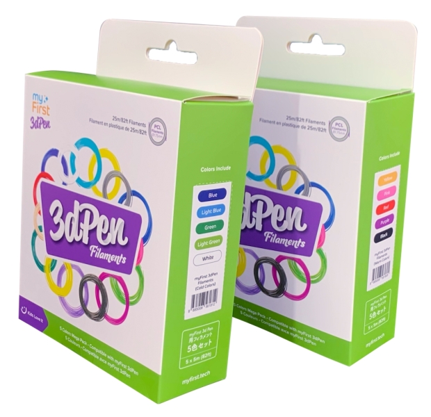 [MFF3301AC-CC01] MyFirst Filament Refill - Pack 5 Recambios Filamentos para 3D PEN Make - Colores Frios, Azul, Azul C
