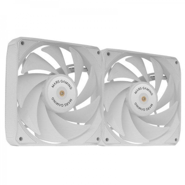 [MFNCLX2W] Mars Gaming MF-NCLX2 Kit de Ventiladores - Aspas Hibridas - Rodamientos FDB de Cobre - Pads Antivibr