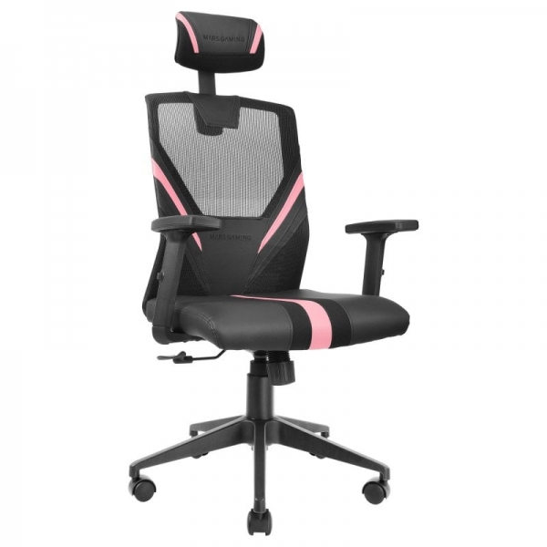 Mars Gaming MGC-ERGO Silla Gaming - Ergonomia Total - Soporte Lumbar y Cervical Ajustable - Reclinac