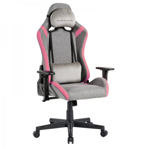 Mars Gaming MGC-PRO Silla Gaming - Fabric Transpirable - Cojines Soft-Touch - Reposabrazos 2D - Resp